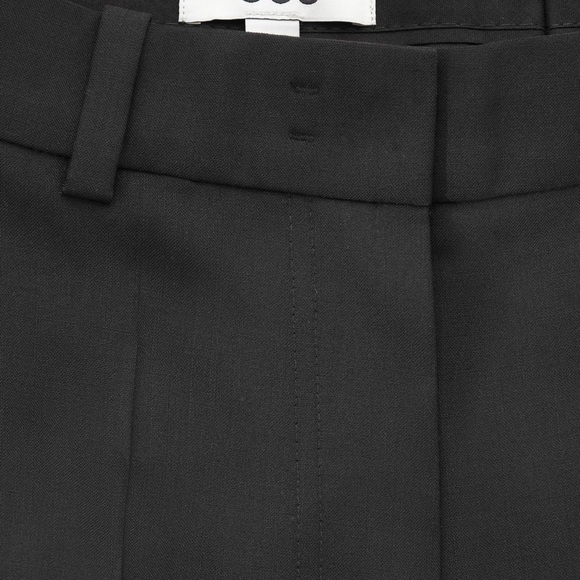 COS Wool Black Wide-leg Crop Trousers - Picture 2 of 13